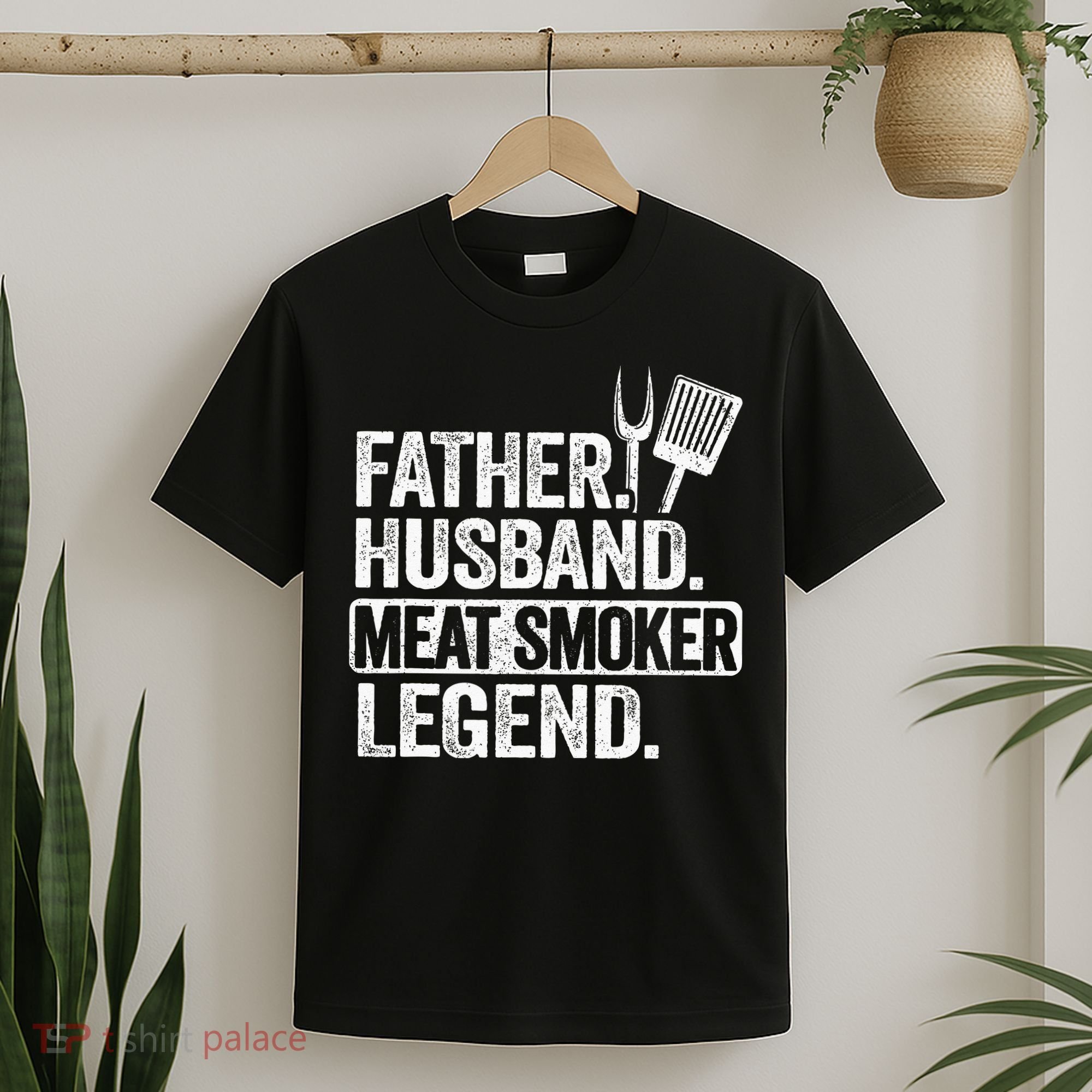 Father Husband Meat Smoker Legend Grilling Dad Meat Smoking T-Shirt