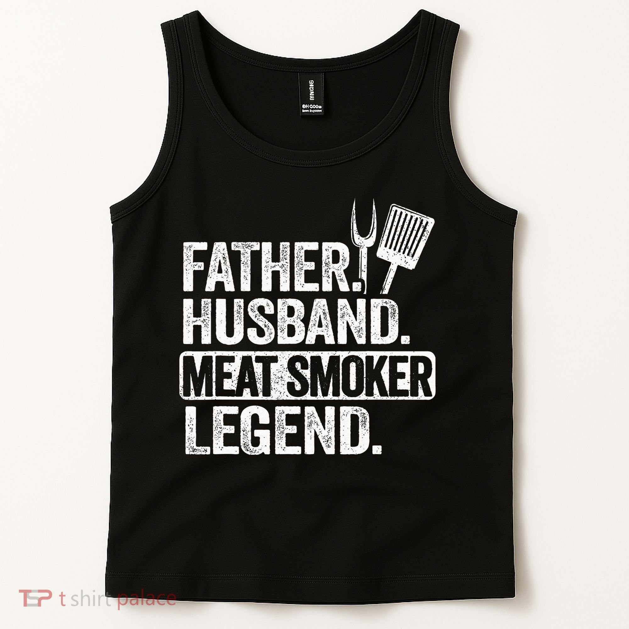Father Husband Meat Smoker Legend Grilling Dad Meat Smoking Tank Top