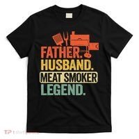 Father Husband Meat Smoker Legend Grilling Dad Meat Smoking T-Shirt thumb 0