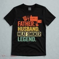 Father Husband Meat Smoker Legend Grilling Dad Meat Smoking T-Shirt thumb 5