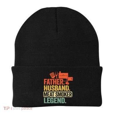 Father Husband Meat Smoker Legend Grilling Dad Meat Smoking Beanie