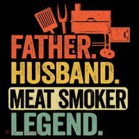Father Husband Meat Smoker Legend Grilling Dad Meat Smoking Ornament thumb 1