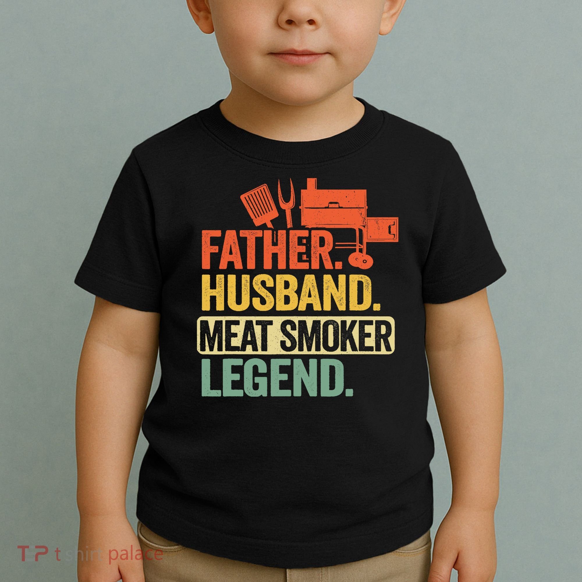 Father Husband Meat Smoker Legend Grilling Dad Meat Smoking Toddler T-Shirt