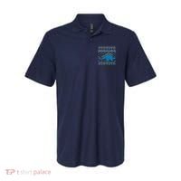 Funny Hanukkah Menorasaurus Dinosaur Ugly Sweater Polo thumb 0