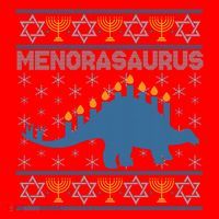 Funny Hanukkah Menorasaurus Dinosaur Ugly Sweater Santa Hat thumb 1