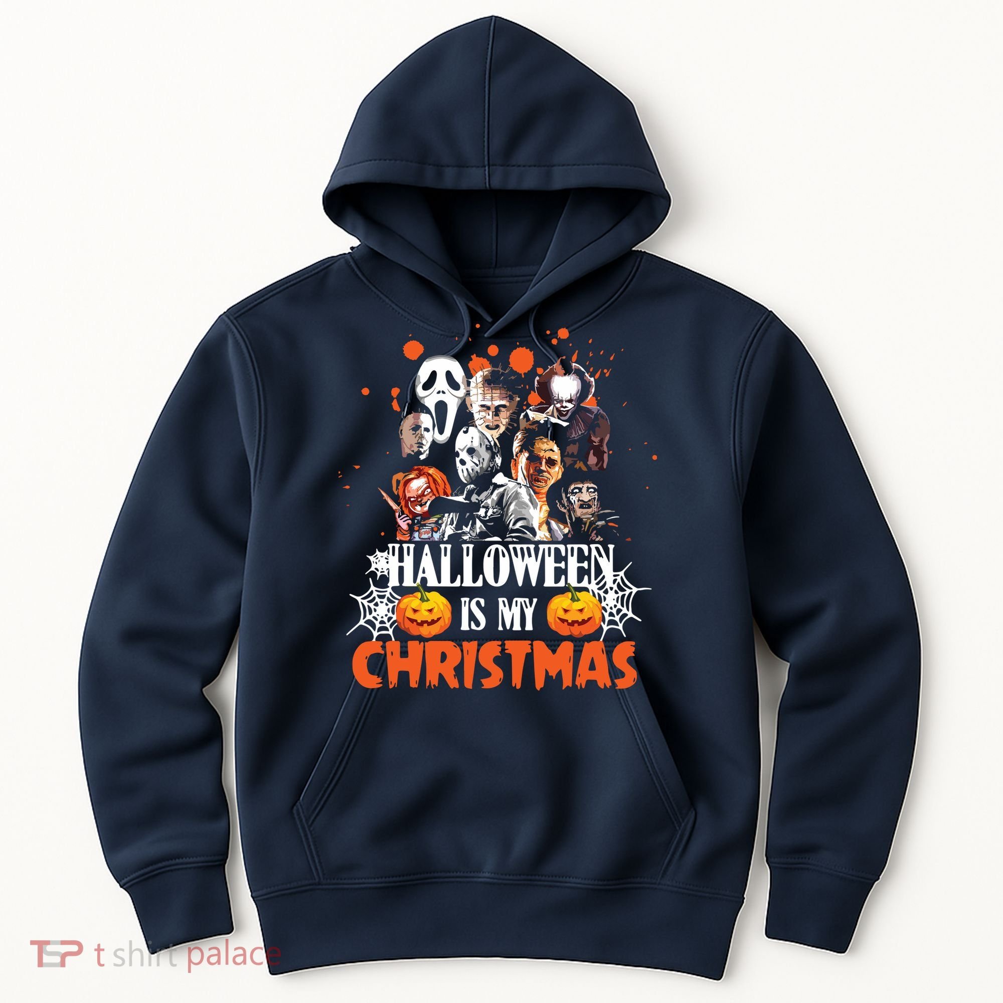 Funny Horror Movies Characters Halloween Is My Christmas Hoodie
