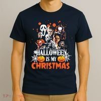 Funny Horror Movies Characters Halloween Is My Christmas T-Shirt thumb 3