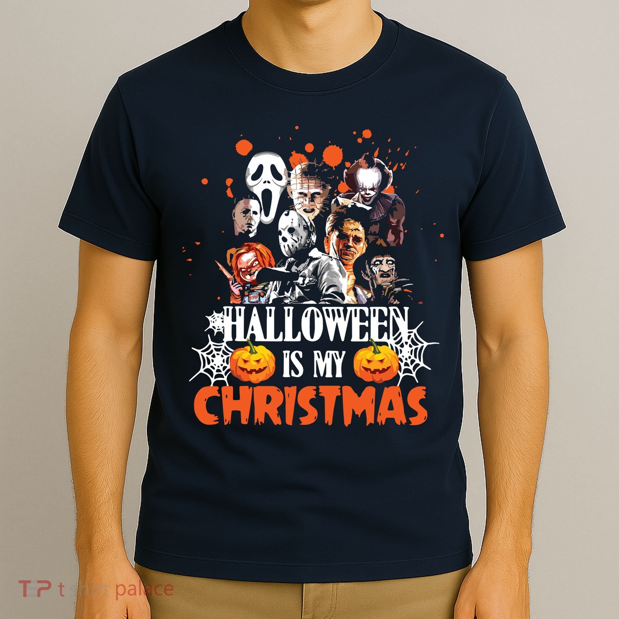 Funny Horror Movies Characters Halloween Is My Christmas T-Shirt