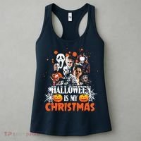 Funny Horror Movies Characters Halloween Is My Christmas Women's Tank Top thumb 3