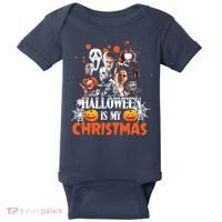 Funny Horror Movies Characters Halloween Is My Christmas Baby Bodysuit thumb 0
