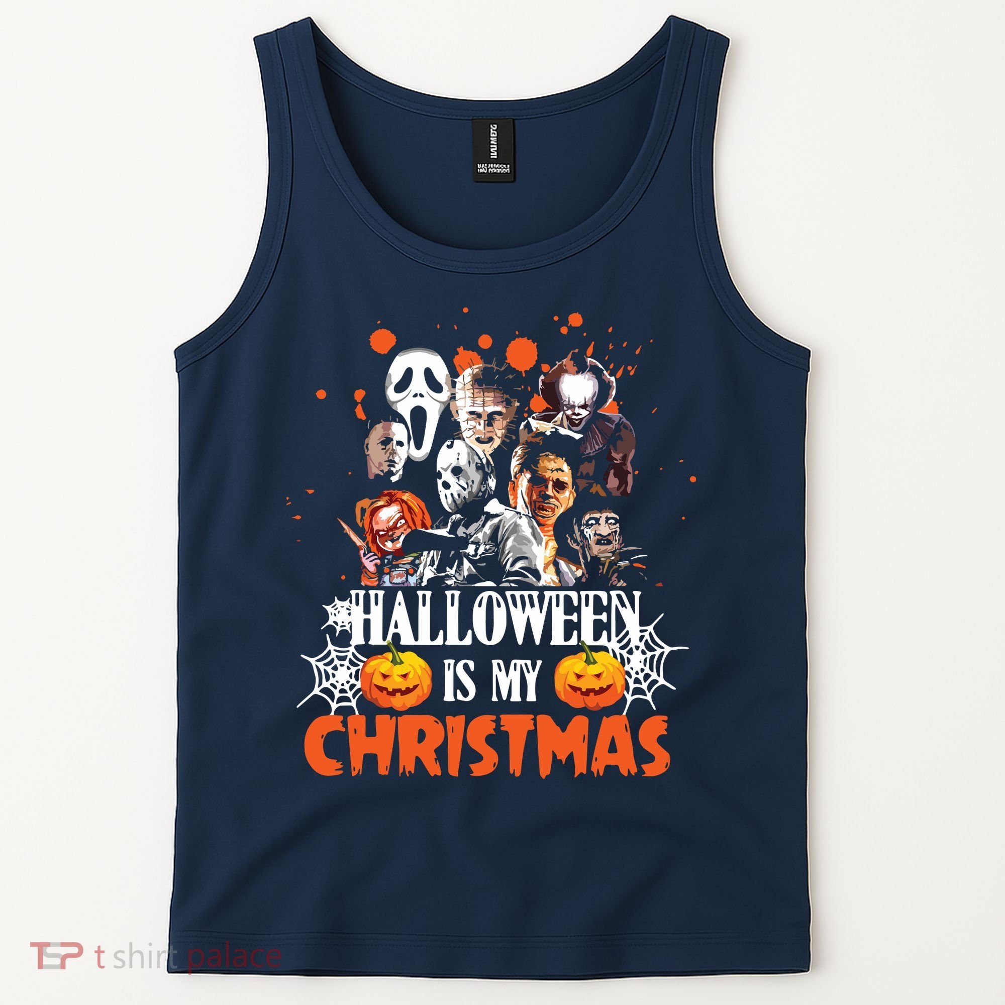 Funny Horror Movies Characters Halloween Is My Christmas Tank Top