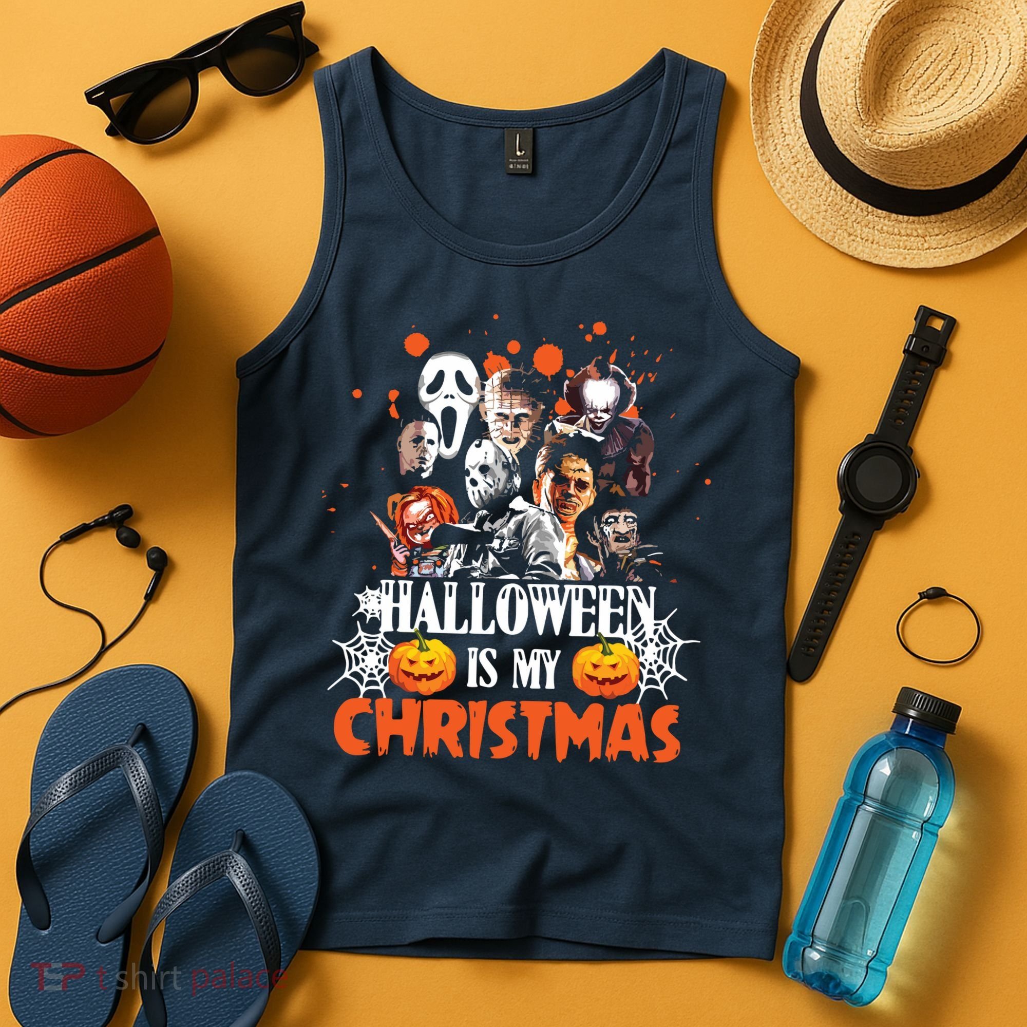 Funny Horror Movies Characters Halloween Is My Christmas Tank Top