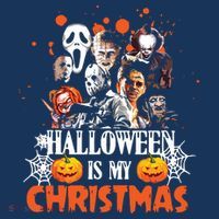 Funny Horror Movies Characters Halloween Is My Christmas Tank Top thumb 6