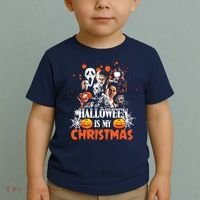 Funny Horror Movies Characters Halloween Is My Christmas Toddler T-Shirt thumb 2