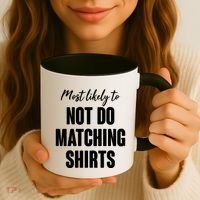 Funny Holiday Most Likely To Not Do Matching Shirts Coffee Mug thumb 3