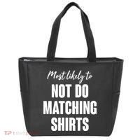 Funny Holiday Most Likely To Not Do Matching Shirts Tote Bag thumb 0