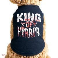 Funny Horror Movie Gift Scary King Of Horror Doggie Tank thumb 0