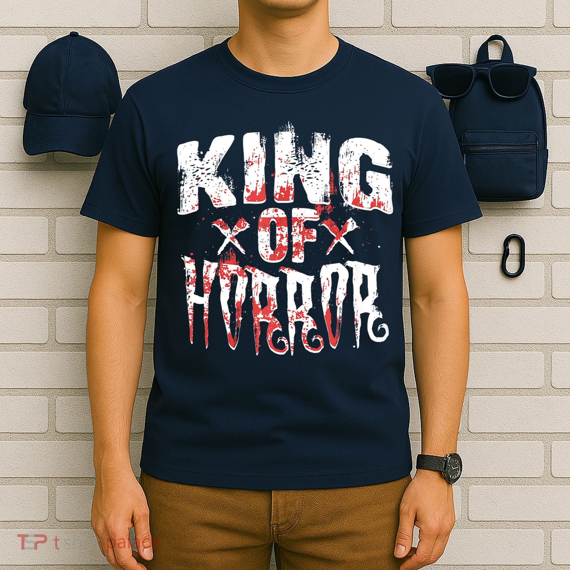 Funny Horror Movie Gift Scary King Of Horror T-Shirt