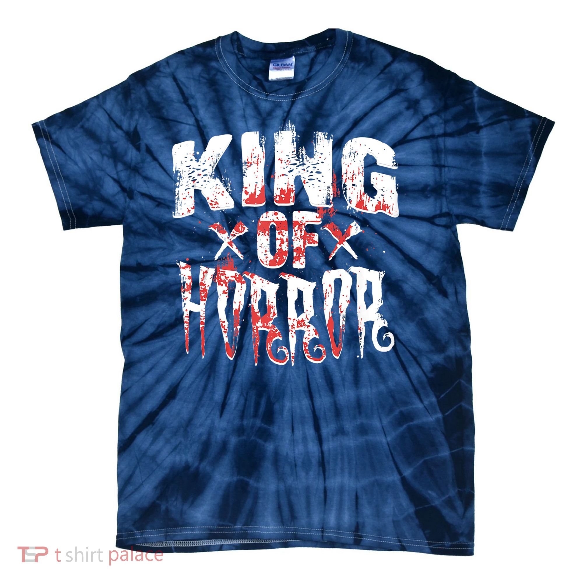 Funny Horror Movie Gift Scary King Of Horror Tie-Dye T-Shirt