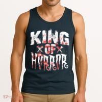 Funny Horror Movie Gift Scary King Of Horror Tank Top thumb 3