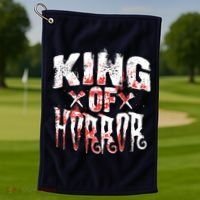 Funny Horror Movie Gift Scary King Of Horror Golf Towel thumb 1