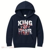 Funny Horror Movie Gift Scary King Of Horror Kids Hoodie thumb 0