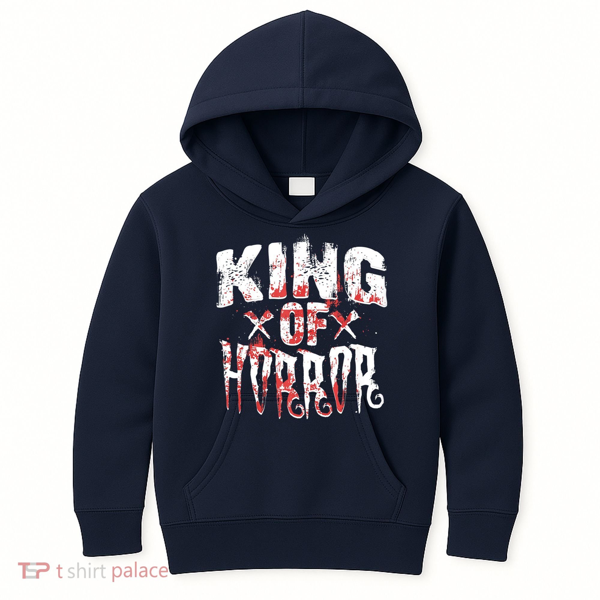 Funny Horror Movie Gift Scary King Of Horror Kids Hoodie