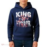 Funny Horror Movie Gift Scary King Of Horror Kids Hoodie thumb 4