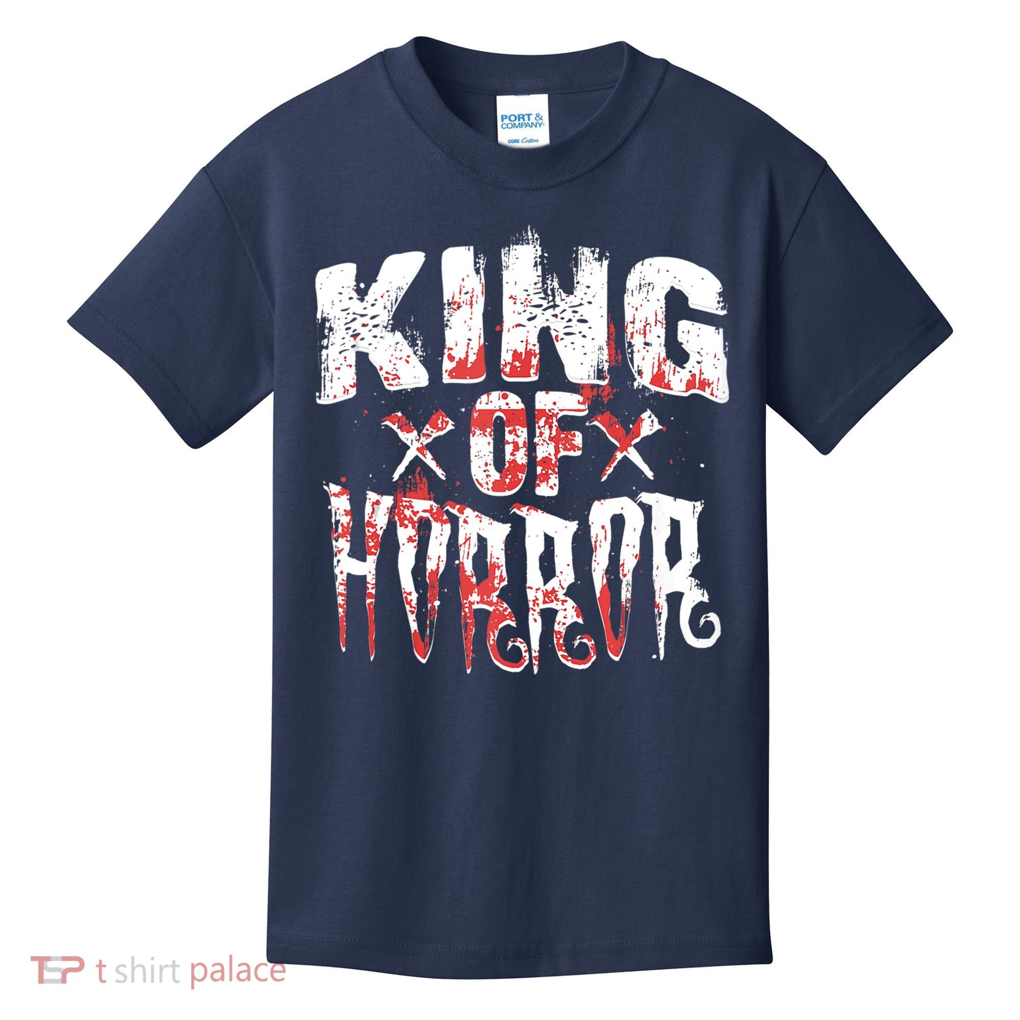 Funny Horror Movie Gift Scary King Of Horror Kids T-Shirt