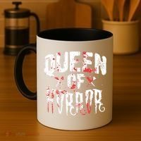 Funny Horror Movie Gift Scary Queen Of Horror Coffee Mug thumb 4