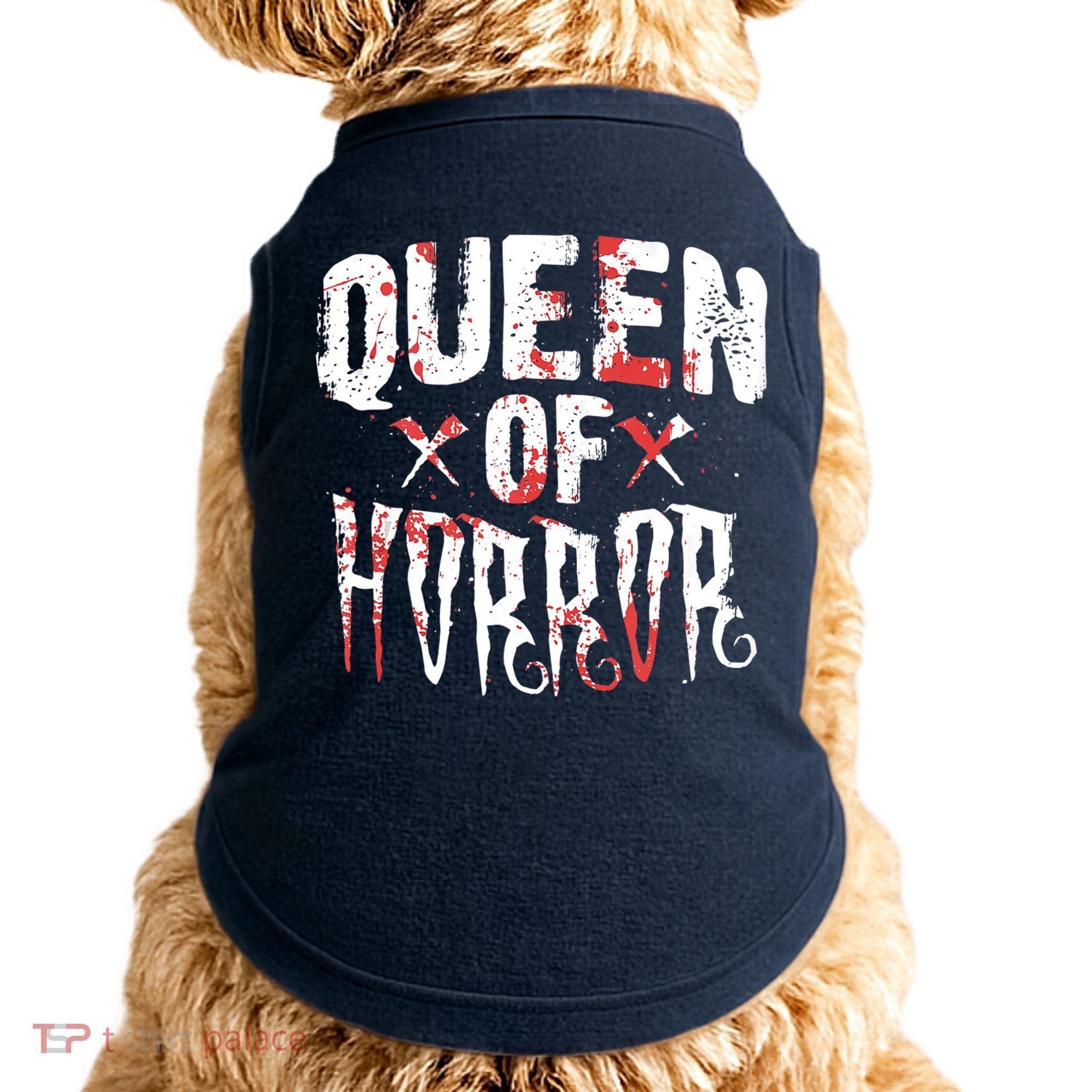 Funny Horror Movie Gift Scary Queen Of Horror Doggie Tank