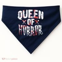Funny Horror Movie Gift Scary Queen Of Horror USA-Made Doggie Bandana thumb 0