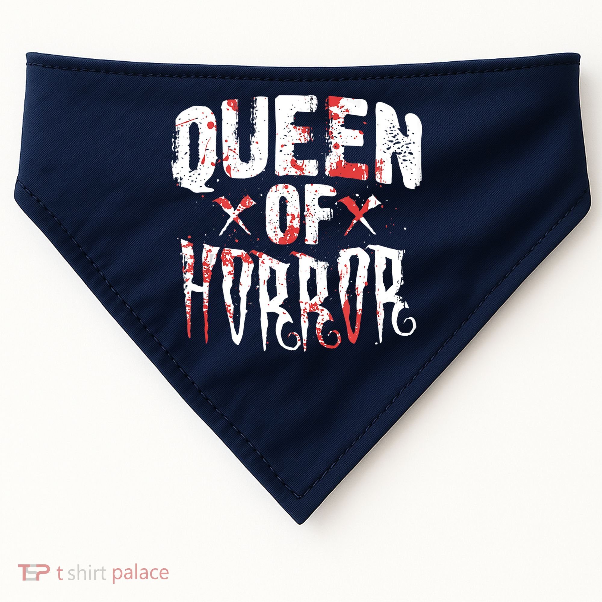 Funny Horror Movie Gift Scary Queen Of Horror USA-Made Doggie Bandana