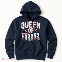 Funny Horror Movie Gift Scary Queen Of Horror Hoodie thumb 0