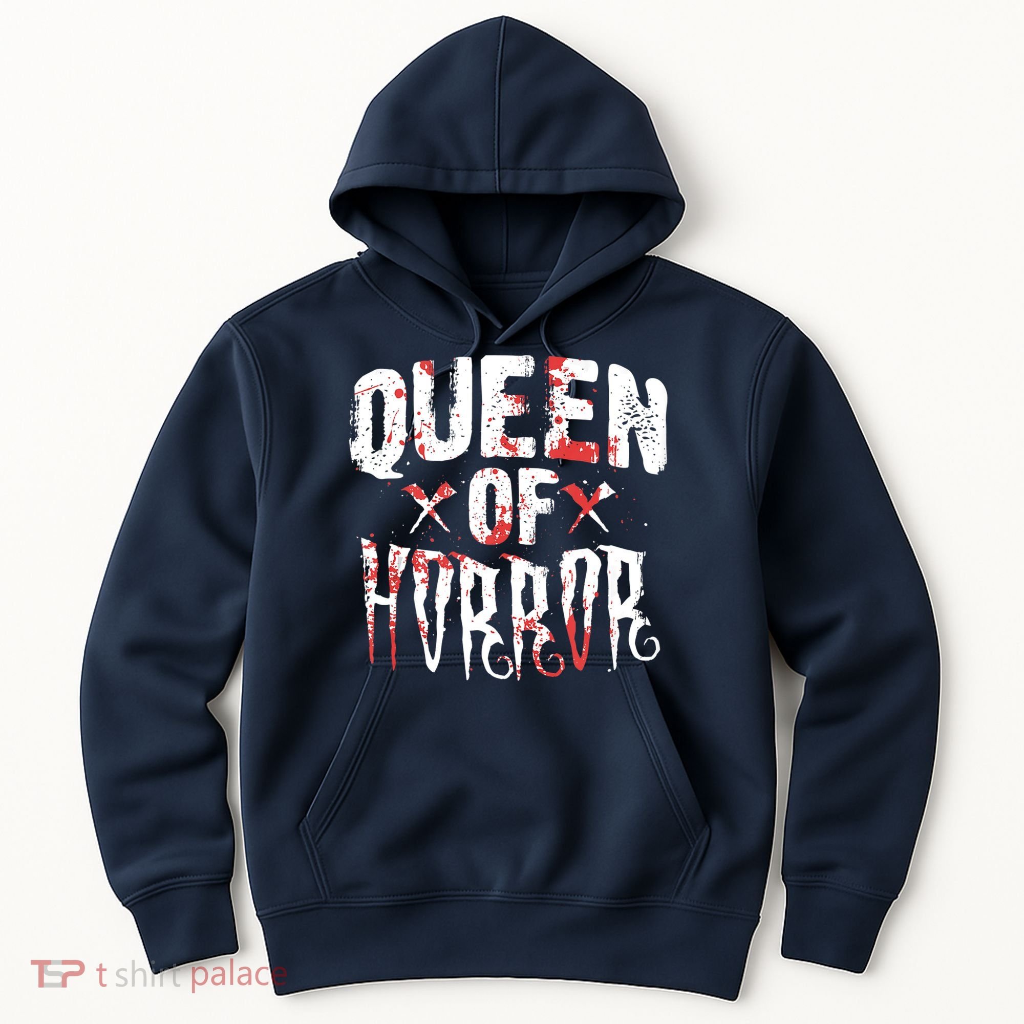 Funny Horror Movie Gift Scary Queen Of Horror Hoodie