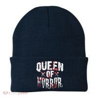Funny Horror Movie Gift Scary Queen Of Horror Beanie thumb 0