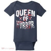 Funny Horror Movie Gift Scary Queen Of Horror Baby Bodysuit thumb 0