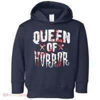 Funny Horror Movie Gift Scary Queen Of Horror Toddler Hoodie thumb 0