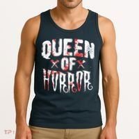 Funny Horror Movie Gift Scary Queen Of Horror Tank Top thumb 3