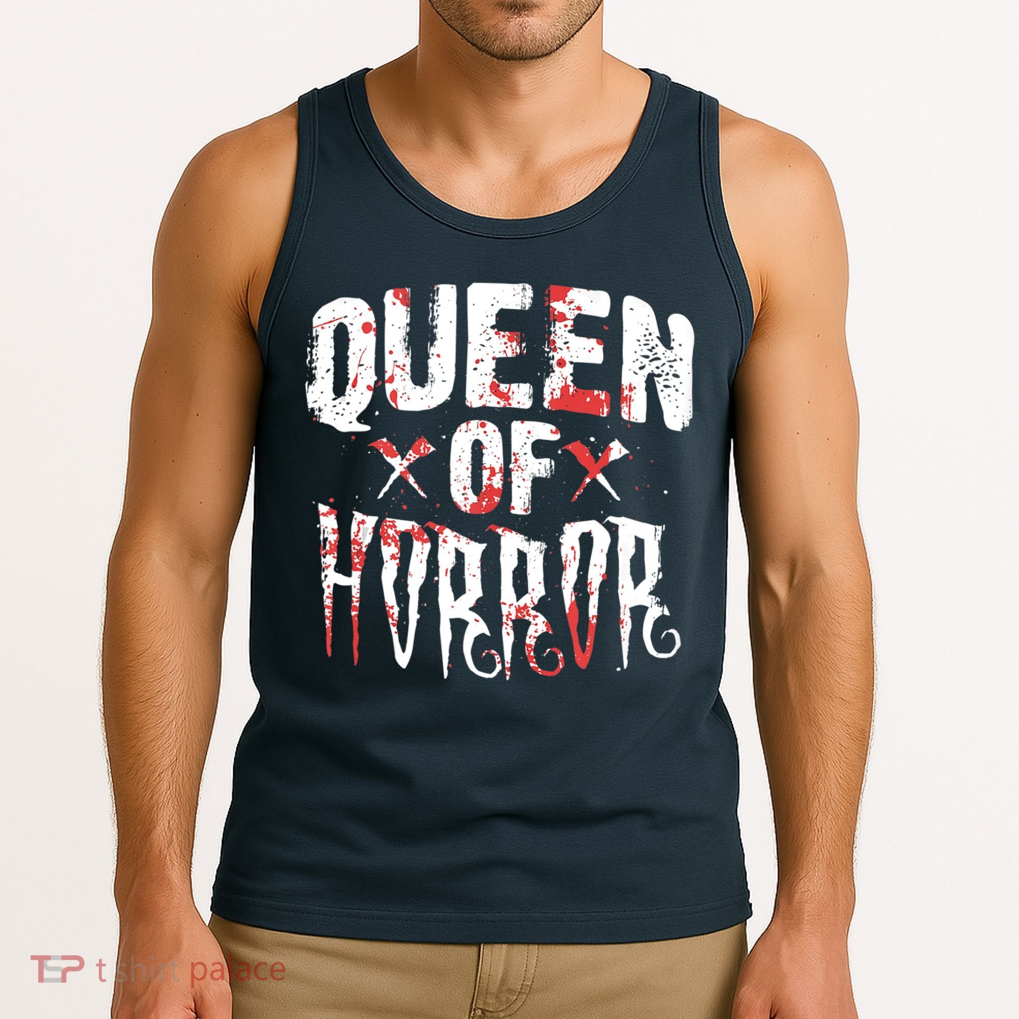 Funny Horror Movie Gift Scary Queen Of Horror Tank Top
