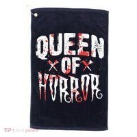 Funny Horror Movie Gift Scary Queen Of Horror Golf Towel thumb 0