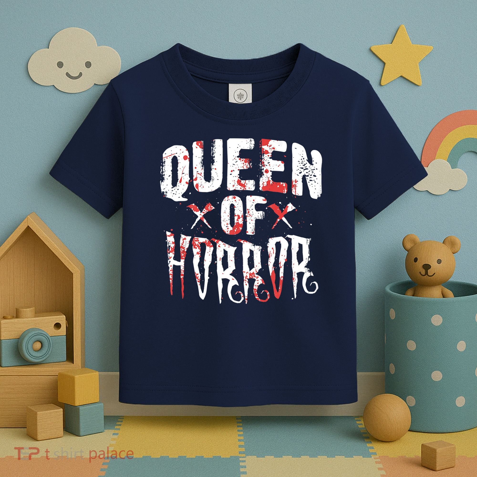 Funny Horror Movie Gift Scary Queen Of Horror Toddler T-Shirt