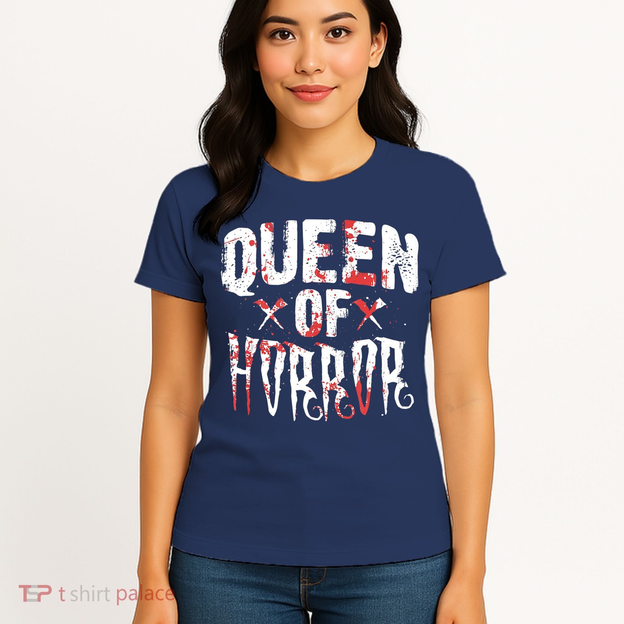 Funny Horror Movie Gift Scary Queen Of Horror Women's T-Shirt