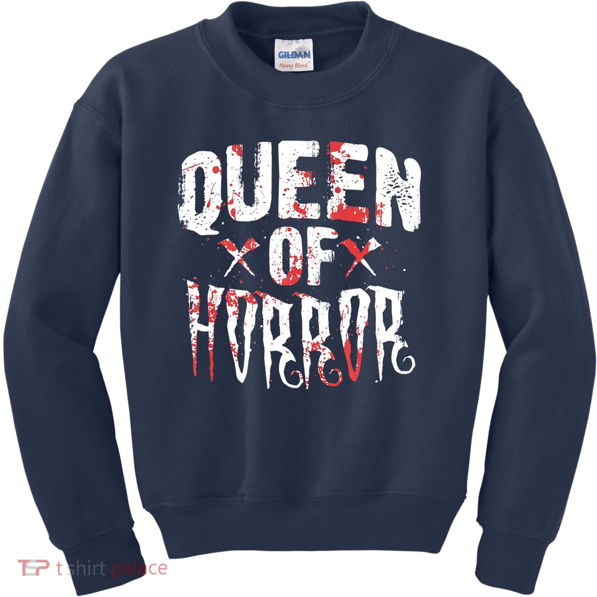 Funny Horror Movie Gift Scary Queen Of Horror Kids Sweatshirt