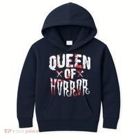Funny Horror Movie Gift Scary Queen Of Horror Kids Hoodie thumb 0