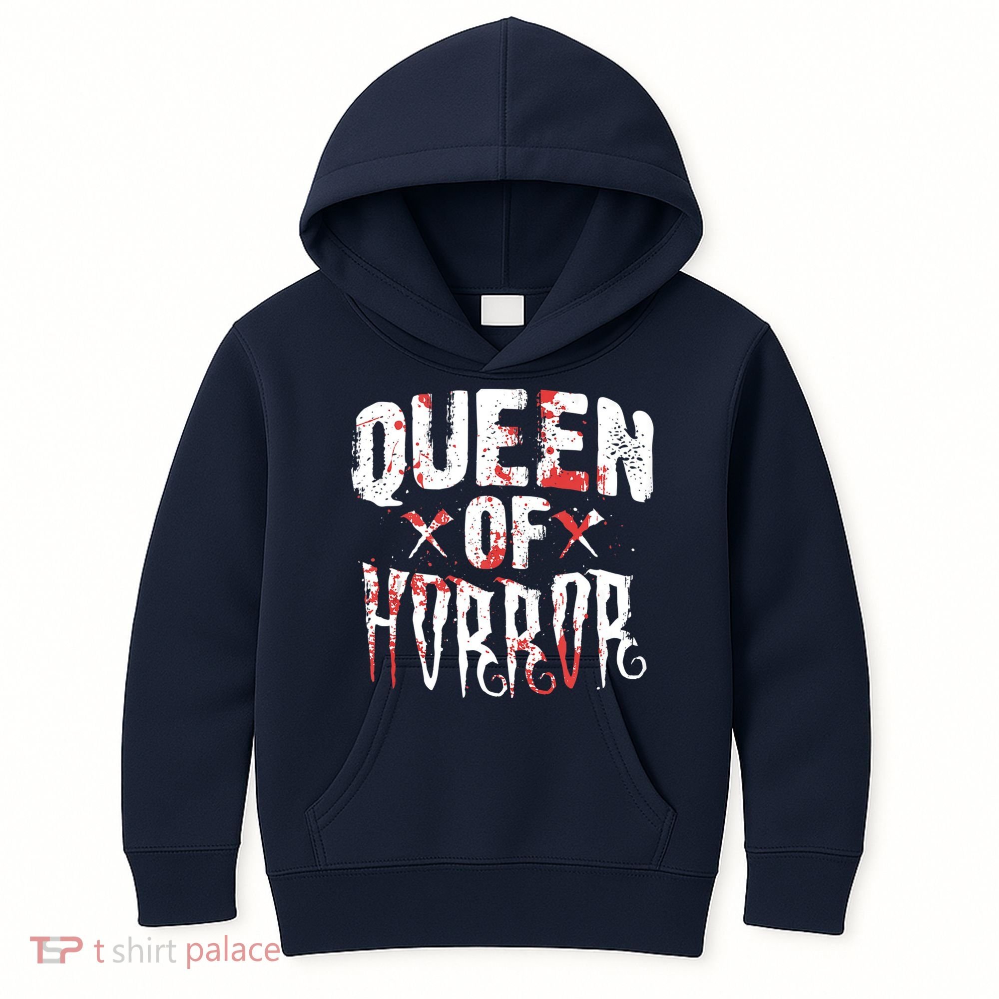 Funny Horror Movie Gift Scary Queen Of Horror Kids Hoodie
