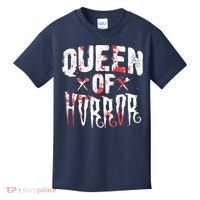 Funny Horror Movie Gift Scary Queen Of Horror Kids T-Shirt thumb 0
