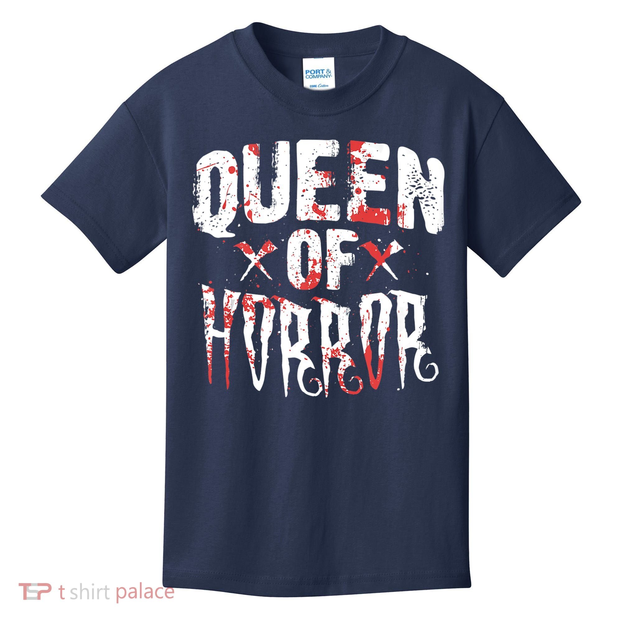 Funny Horror Movie Gift Scary Queen Of Horror Kids T-Shirt