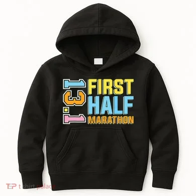 First Half Marathon 131 Trail Runner Training Half Marathon Kids Hoodie