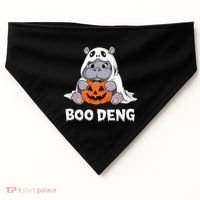 Funny Halloween Moo Deng Baby Hippo Boo Deng Ghost Costume USA-Made Doggie Bandana thumb 0